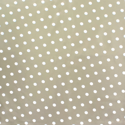 Mantel Hule Rectangular Topos Beige Impermeable Antimanchas PVC 140x250 cm.  Recortable Uso Interior y Exterior