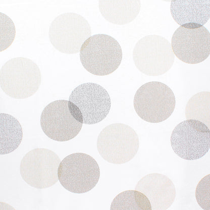 Oleado Redondo Toalha Círculos Bege Impermeável PVC Antimanchas Ø 140 cm. Uso interno e externo