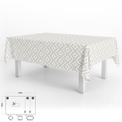 ZigZag Retangular Oleado Toalha Impermeável PVC Antimanchas 140x250 cm. Uso interno e externo recortado