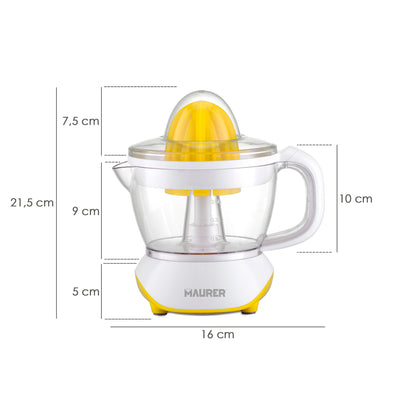 Espremedor elétrico de laranja 25 Watts. Capacidade 700ml. Espremedor de suco de laranja, espremedor de frutas