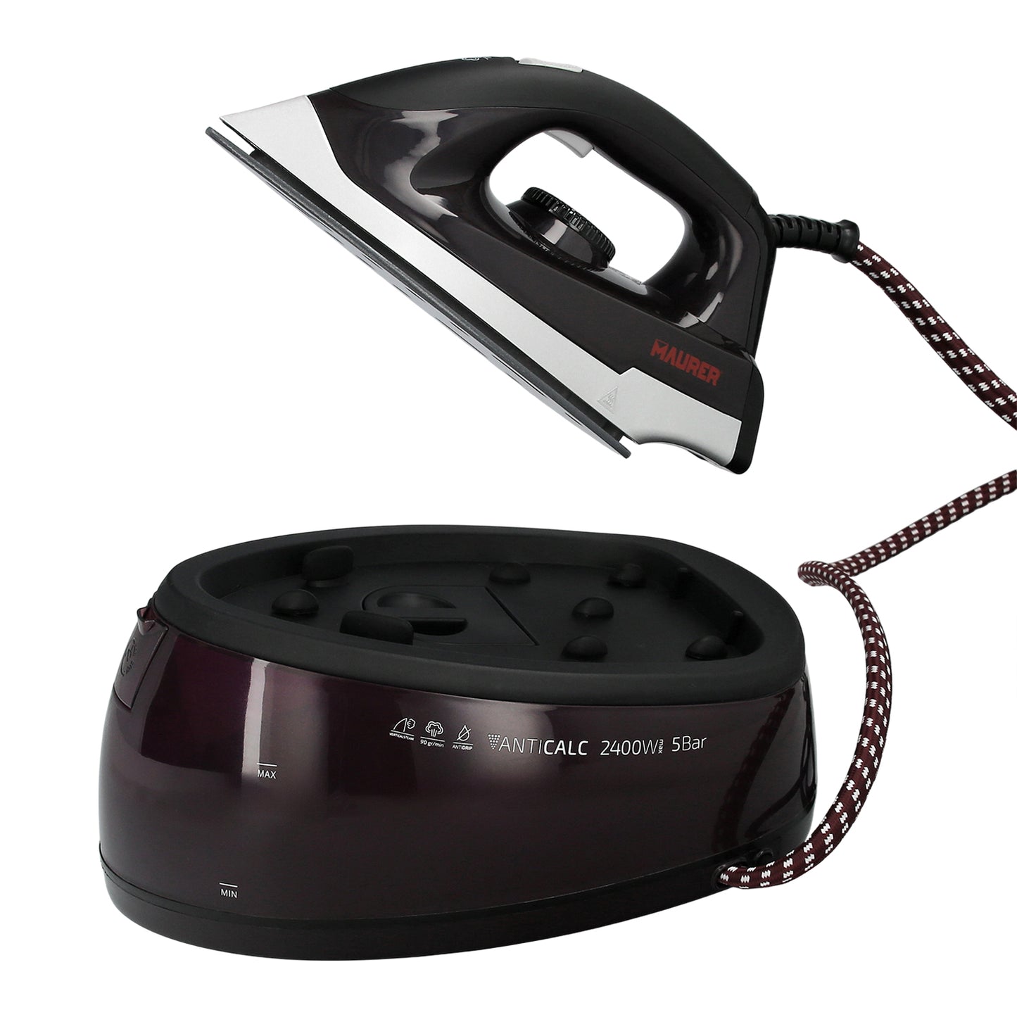 Plancha Vapor-Centro Planchado 2400 Watt.