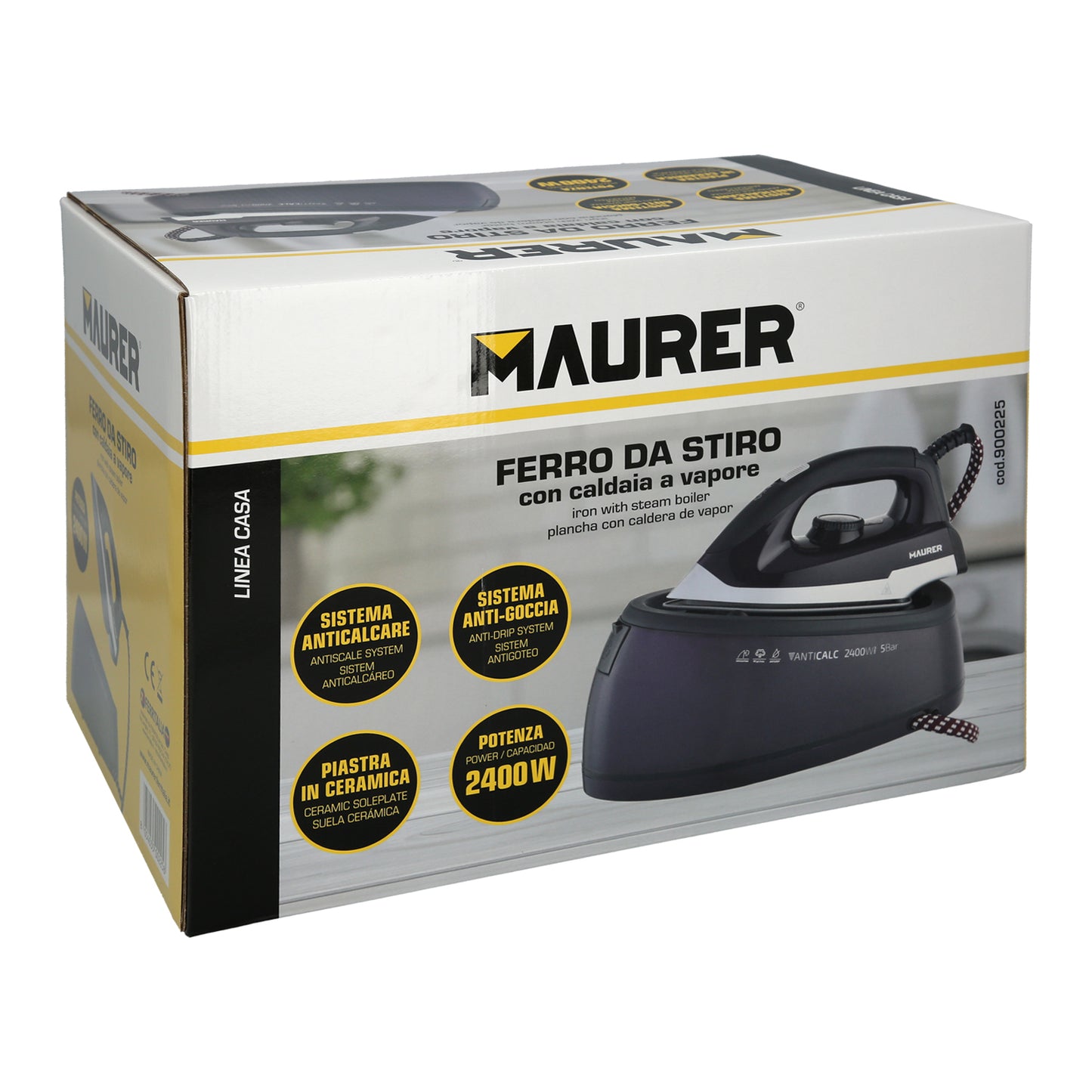 Plancha Vapor-Centro Planchado 2400 Watt.