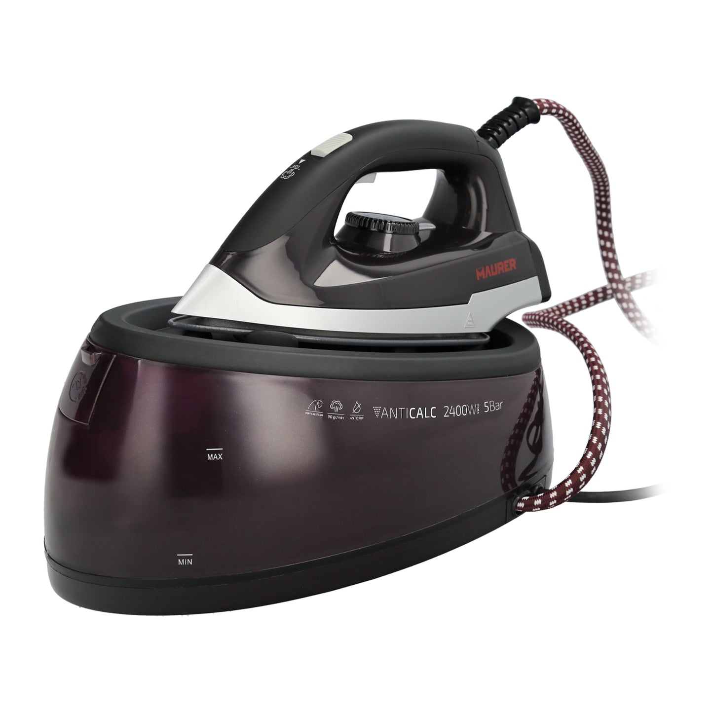 Plancha Vapor-Centro Planchado 2400 Watt.