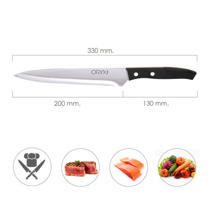 Faca Aspen Cook / Chef Lâmina em Aço Inox 20 cm. Preto