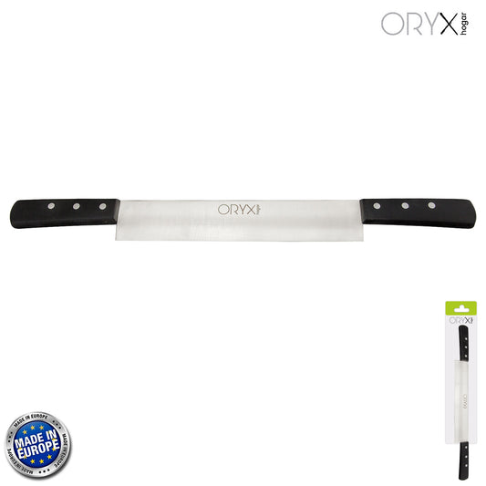 Faca Queijo Grenoble 2 Cabos Lâmina Aço Inox 25 cm. Preto