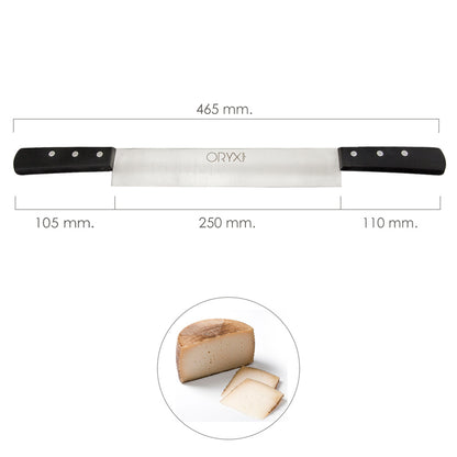 Faca Queijo Grenoble 2 Cabos Lâmina Aço Inox 25 cm. Preto