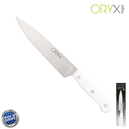 Faca para Legumes Husky 15 cm. Lâmina de aço inoxidável, faca vegetal, faca de corte vegetal cabo ergonômico branco
