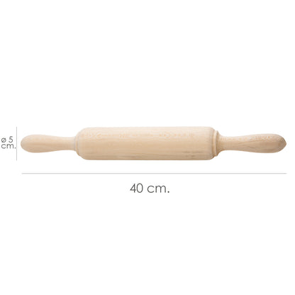 Rodillo Amasar Madera Oryx 40 cm.