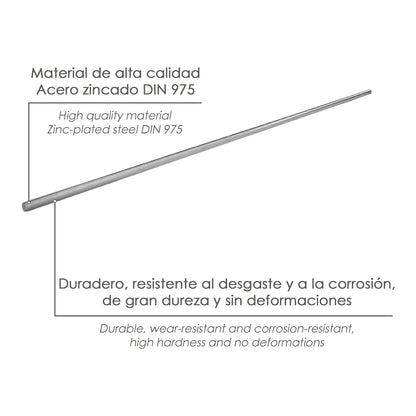 Varilla Roscada Zincada Rosca M14 Longitud 1 Metro DIN975