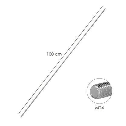 Varilla Roscada Zincada Rosca M24 Longitud 1 Metro