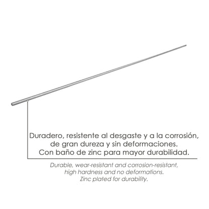 Varilla Roscada Zincada Rosca M24 Longitud 1 Metro