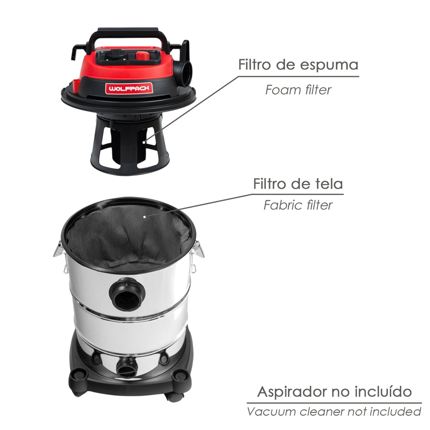 Repuesto filtros Para Aspirador Inoxidable (Codigo 07010450)