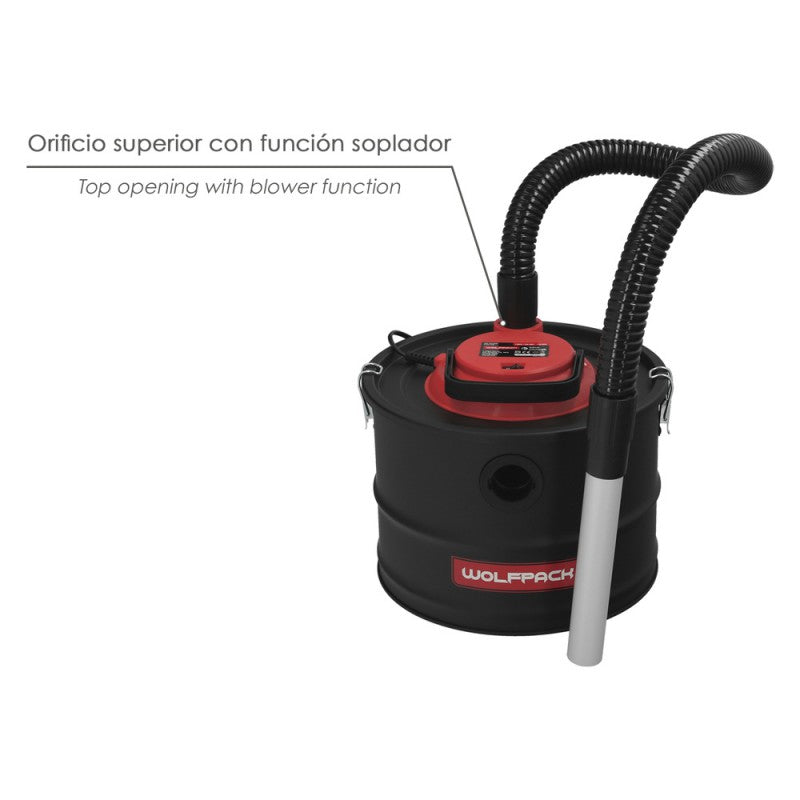 Aspirador Cenizas Wolfpack 1200 Watt. 15 Litros