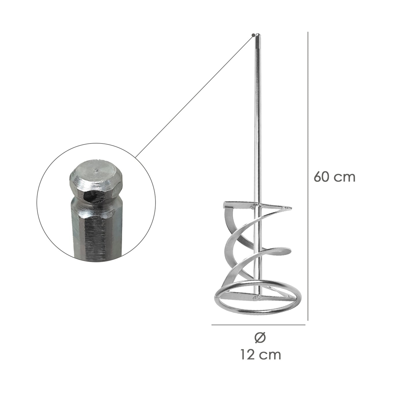 Substituição de Misturador de Cola Leve Com Engate Rápido Ø 12 x 60 cm. Para Misturador Elétrico