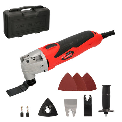 Ferramenta multifuncional oscilante de 300 Watts. Com acessórios Variador de velocidade de 23.000 RPM, troca rápida de lâmina, corte, lixamento