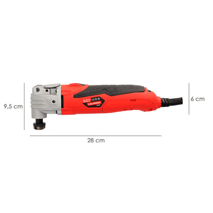 Ferramenta multifuncional oscilante de 300 Watts. Com acessórios Variador de velocidade de 23.000 RPM, troca rápida de lâmina, corte, lixamento