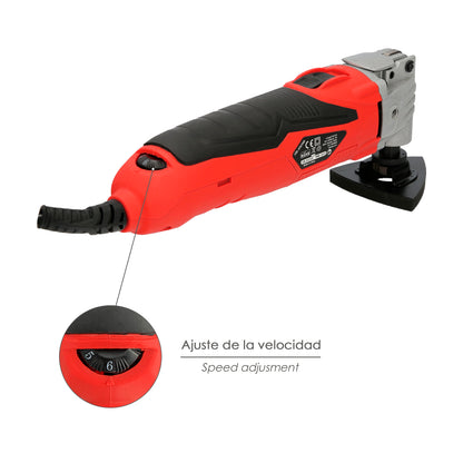 Ferramenta multifuncional oscilante de 300 Watts. Com acessórios Variador de velocidade de 23.000 RPM, troca rápida de lâmina, corte, lixamento