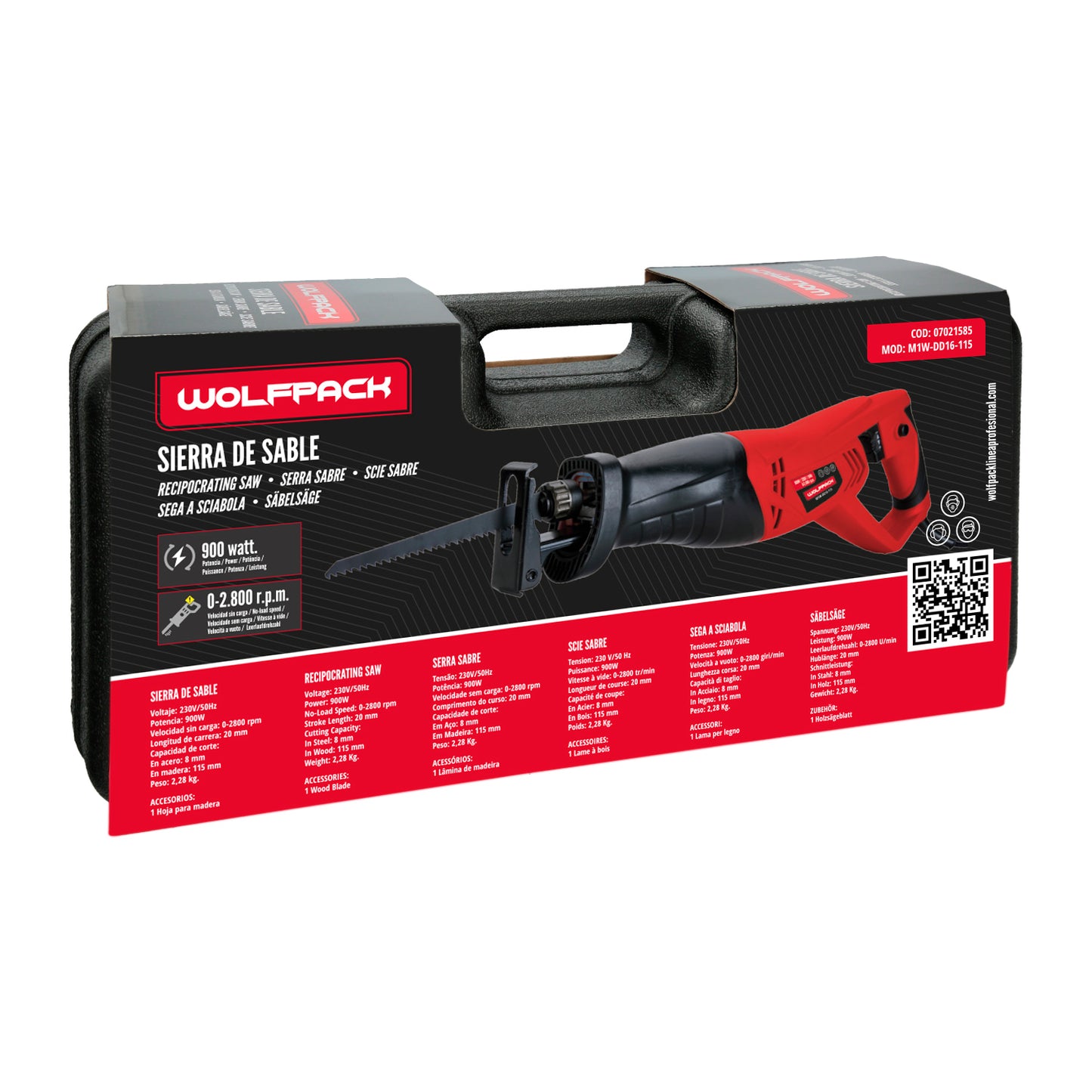 Sabre viu 900 Watts. Serra Sabre 900 W. Com Variador de Velocidade. Troca rápida de lâmina. Madeira 115 mm. / Aço 8 mm.