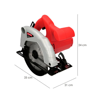 Serra Circular 1300 Watts. Disco de 185 mm. Corte de esquadria de 4.800 RPM com regulador de profundidade. Serra de esquadria, serra de madeira.