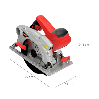 Sierra Circular 1300 Watt. Con Laser Disco 185 mm. 4.700 RPM Corte Inglete Regulador de Profundidad. Ingletadora, Sierra Madera