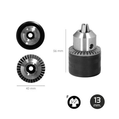 Adaptador Martillo SDS Plus A Portabrocas Ø 13 mm.mm. porta Brocas Con Llave, Adaptador Sds, Sds A Brocas