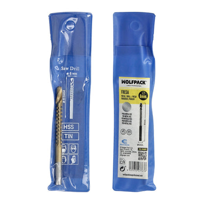 Fresa Rotativa Para Metales HSS  Ø 6 x 80 mm. Para Taladro / Fresadora