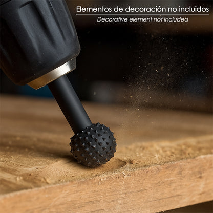 Fresa Rotativa Para Madera Esferica Ø 15 mm. Para Taladro / Fresadora