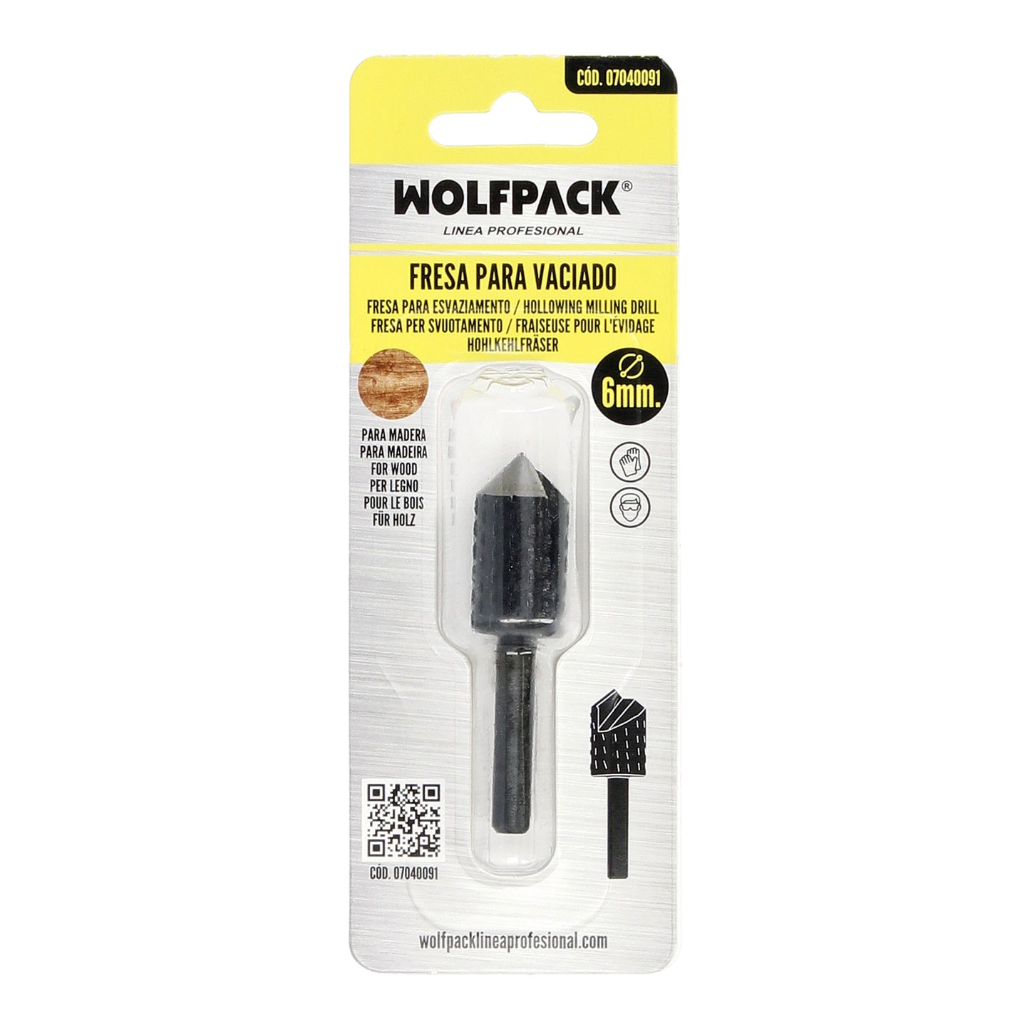 Fresa Rotativa Madera Para Vaciado Ø 15 mm. Para Taladro / Fresadora