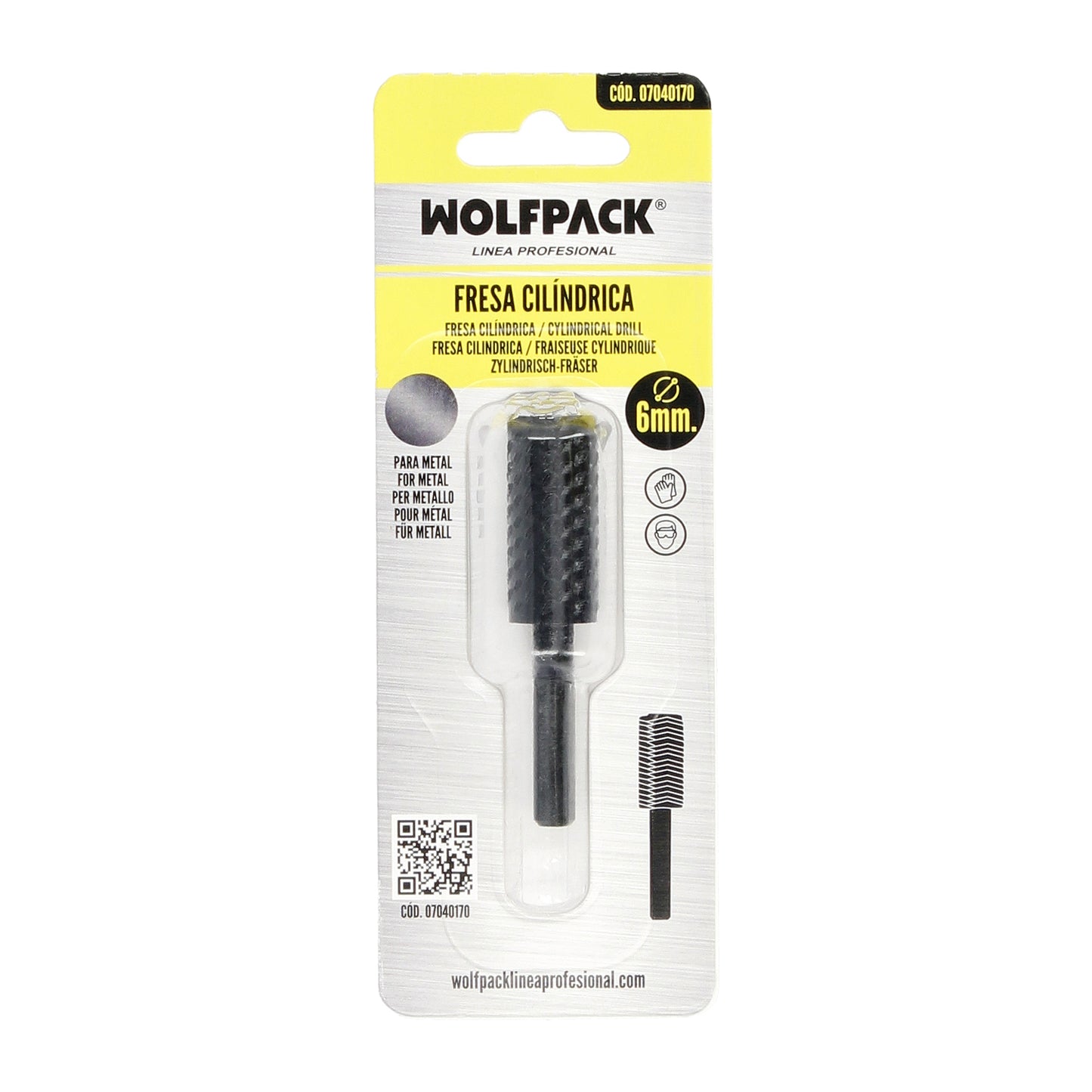 Fresa Rotativa Para Metal Cilindrica Ø 12 mm. Para Taladro / Fresadora