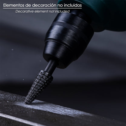 Fresa Rotativa Para Metal Conica Ø 6 a 15 mm. Para Taladro / Fresadora