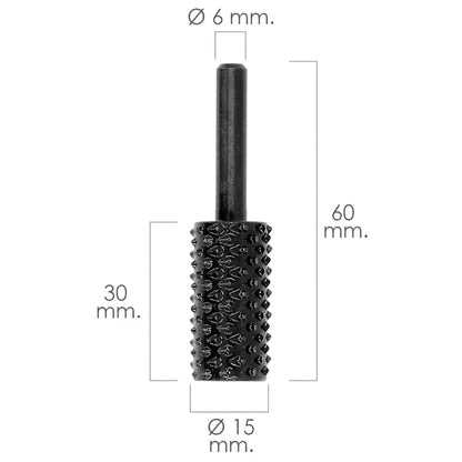Fresa Rotativa Para Madera Cilindrica Ø 15 mm. Para Taladro / Fresadora