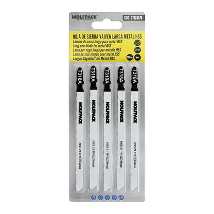 Hoja Larga Sierra Calar Metal Fino 5 Piezas HSS 21 TPI