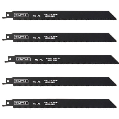 Hoja Sierra Sable Para Metales 228 mm. 18 Tpi. 5 Piezas. Sierra Hierro Aluminio, Cobre, Plastico