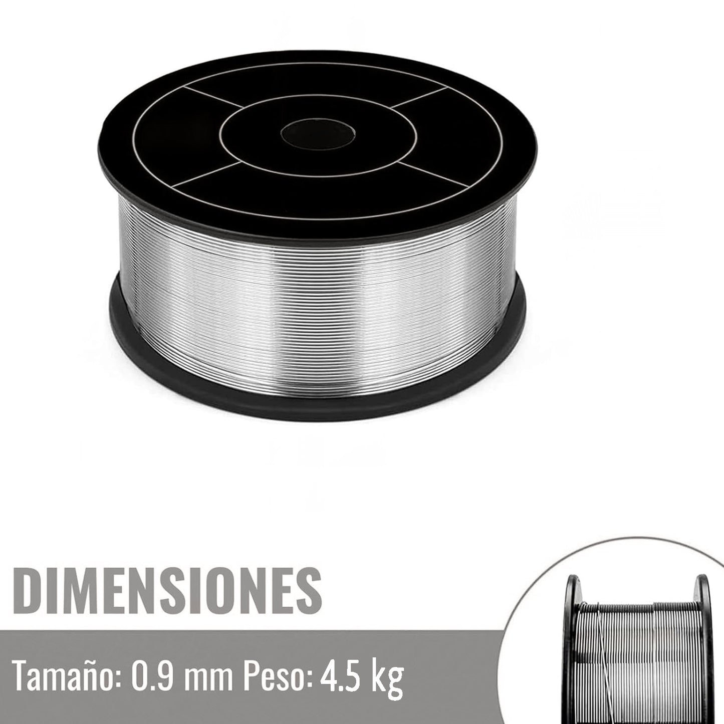Hilo Soldar Con Anima 0,9 mm.(Bobina 4,5 Kg)
