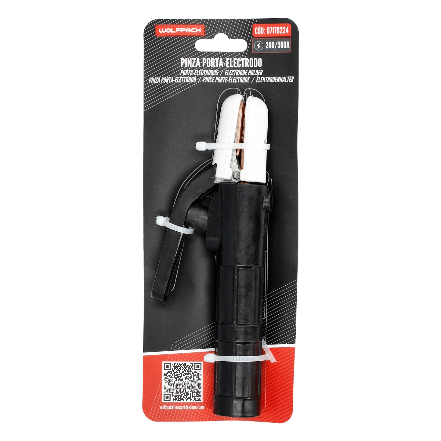 Pinza Porta-electrodo Wolfpack 200/300 Amperios
