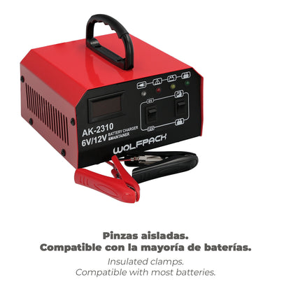 Cargabaterias Con Mantenedor de Carga 6/12V 10-150 Ah Automatico