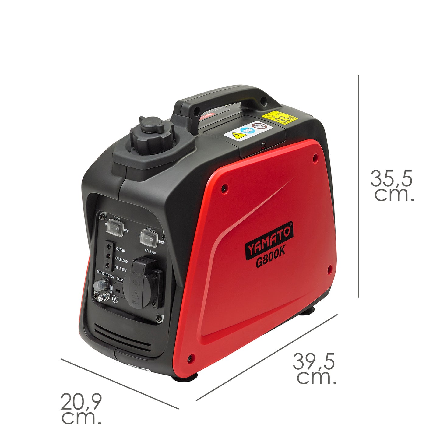 Gerador Inversor a Gasolina Silencioso Motor de 0,8 Kw 4 Tempos. Motor OHV de 4 tempos. Central Elétrica Gerador Eletricidade