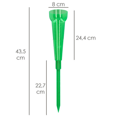 Pluviometro Plastico Verde 350 ml. Con piqueta. Medidor lluvia, Monitorizar las Precipitaciones Jardín Exteriores