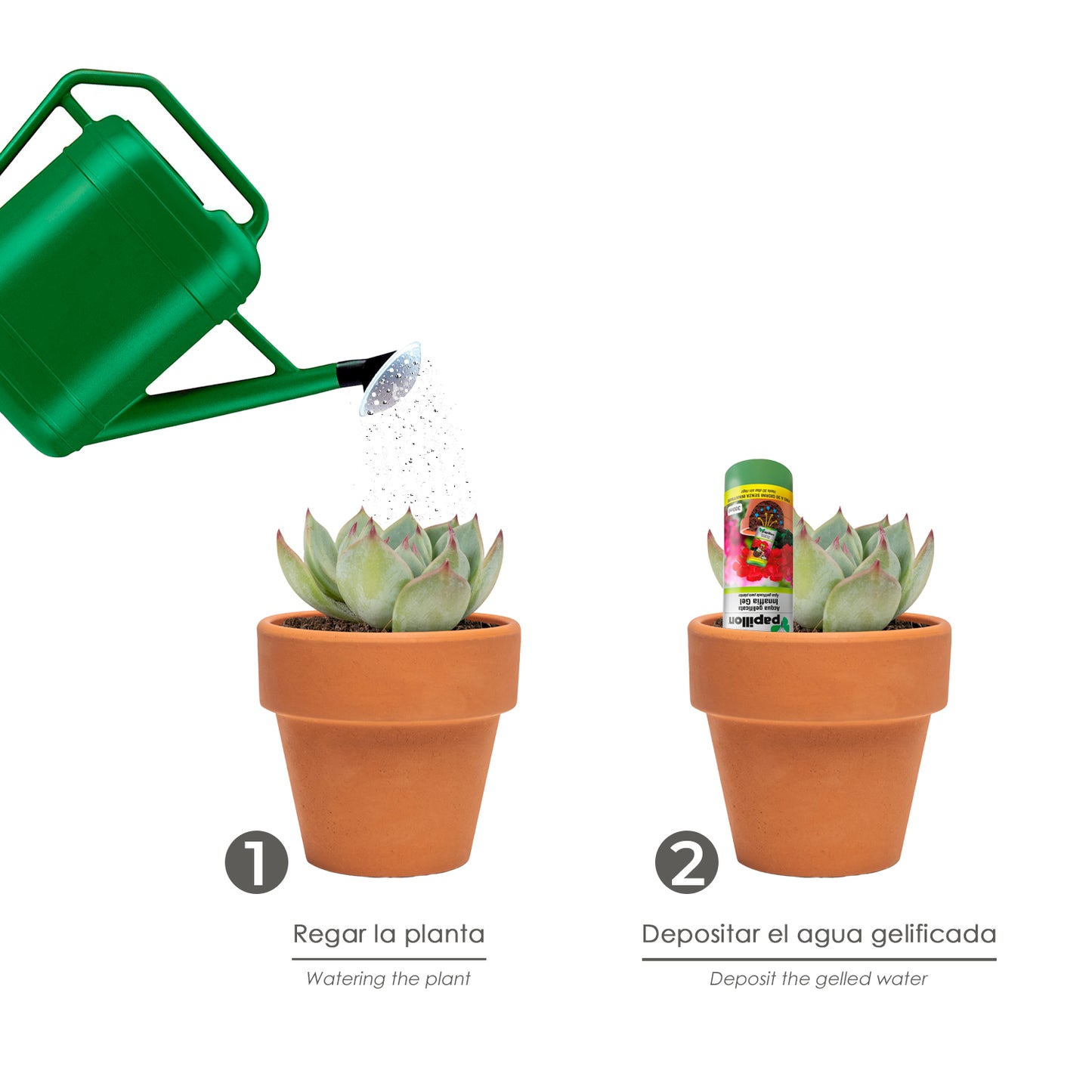 Agua Gelificada Para Riego Con Dispensador 300 ml.