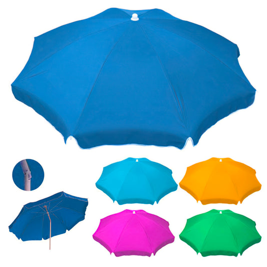 Guarda-chuva de praia em poliéster 180 cm. Cores sortidas