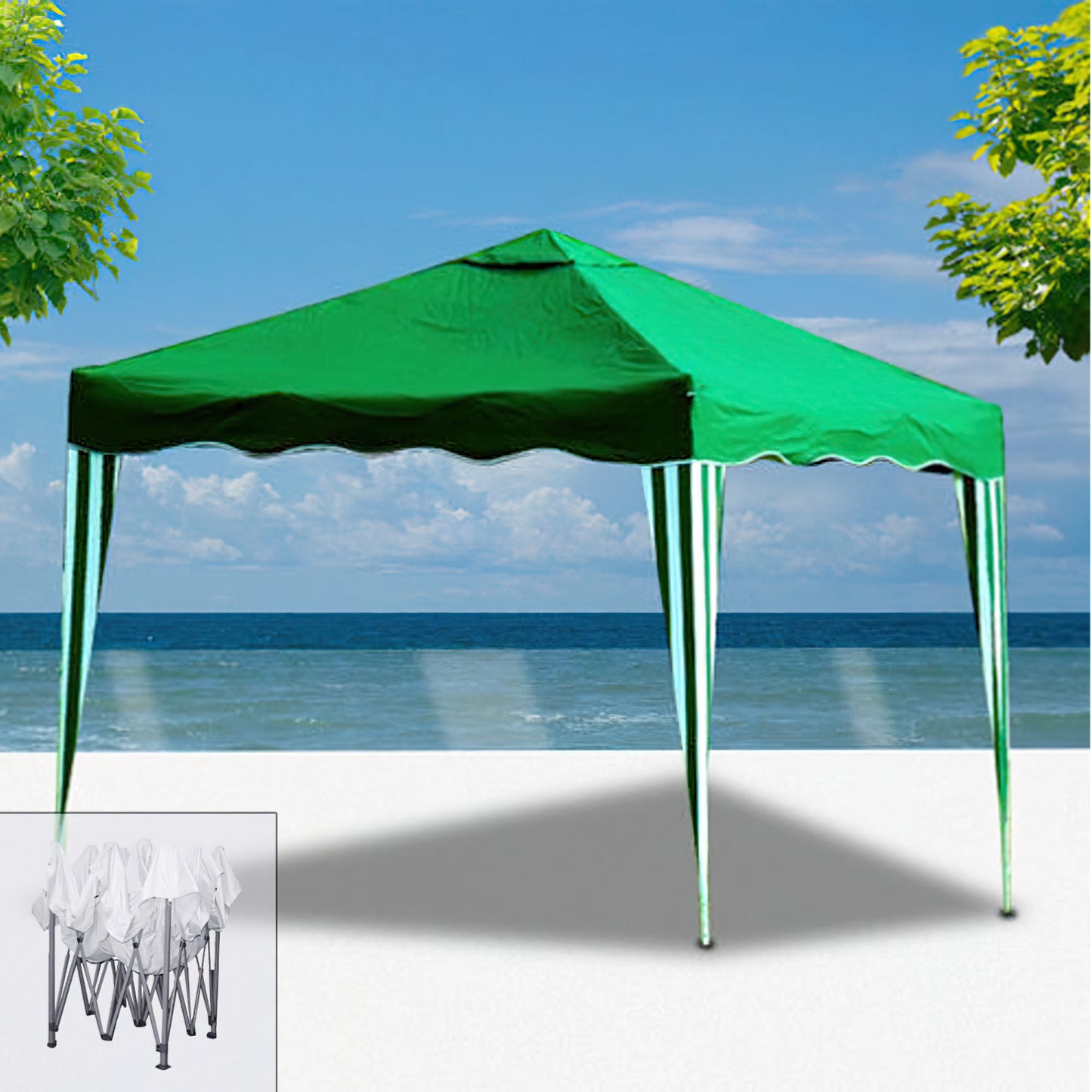 Pergola Papillon 3x3 metros dobrável verde