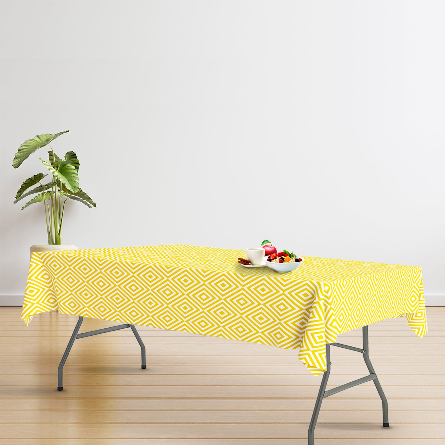 Mesa Plegable Rectangular HDPE 244x76x74 cm. Color Blanco