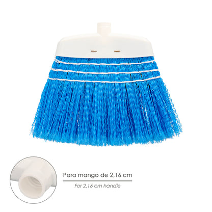 Escoba Jardin Azul Con Cordones Sin Mango, Escoba Terrazas, Terrazas, Cocheras, Calles,