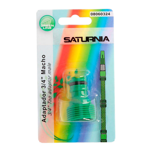 Adaptador de mangueira de plástico 3/4 macho Blister