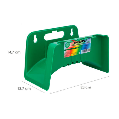 Suporte para mangueira de jardim. Fixação na parede. Feito de plástico