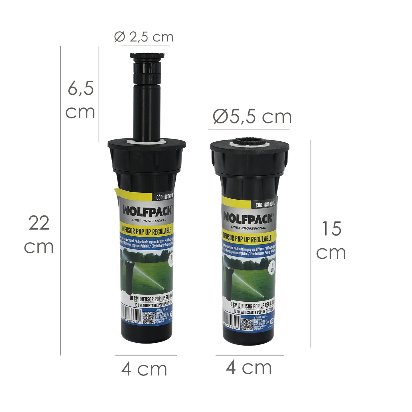 Difusor Pop Up Regulable 10cm