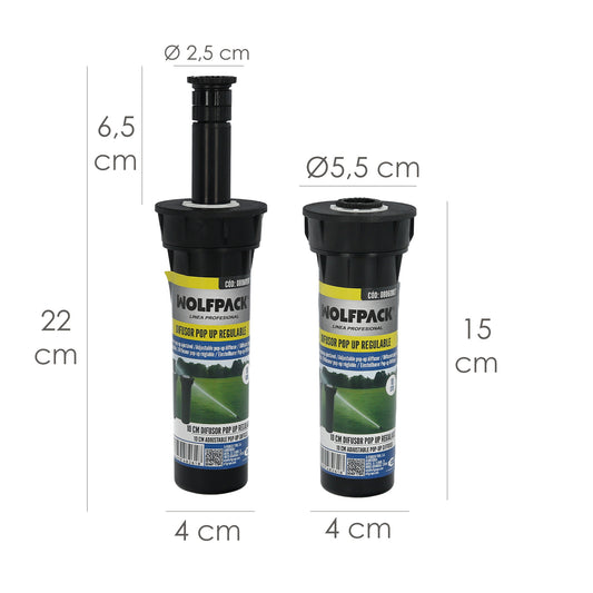 Difusor Pop Up Regulable 10cm