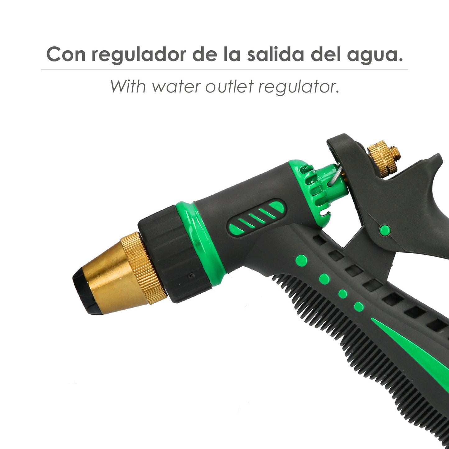 Pistola de irrigação de mangueira de metal ajustável