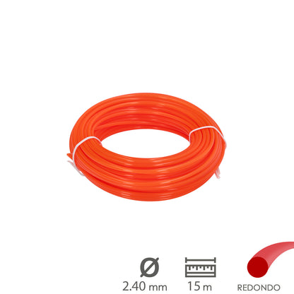 Hilo Nylon Redondo 2,4mm (Rollo 15mt.)
