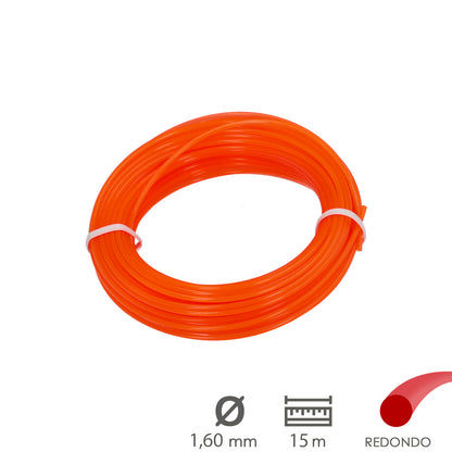 Hilo Nylon Redondo 1,6mm (Rollo 15mt.)